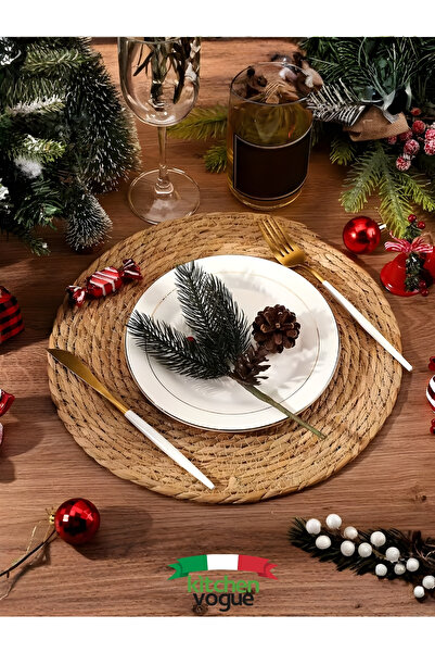 Kitchen Vogue Natural Bamboo Straw American Service |   Decorative Supla Hand Knitted Table Mat |   Decorative Knitted Supla