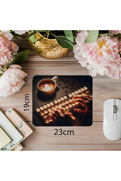 Wisdom Rain while(true){coffee;} لوحة ماوس مطبوعة بالكود - 19 × 23 سم 2 مم مستطيلة مطبوعة مستوردة