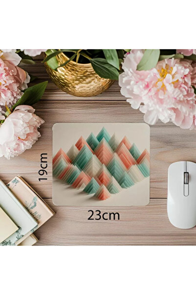 Wisdom Rain لوحة ماوس مثلثة الشكل بألوان الباستيل - 19 × 23 سم 2 مم مستطيلة مطبوعة مستوردة