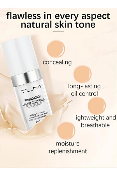 TLM كريم اساس سائل متغير اللون – ابيض 30 مل