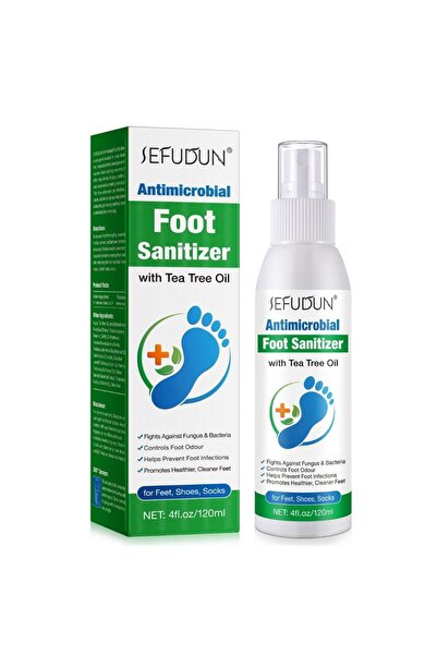 sefudun Hygienic foot spray with Tea Tree Oil and Aloe Vera, anti-odor and antifungal, 120 ml