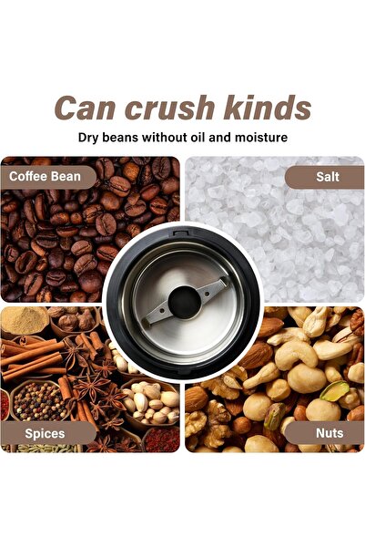 genernic Electric Blade Grinder | One-Touch, High-Speed Motor, Full Stainless Steel, Compact