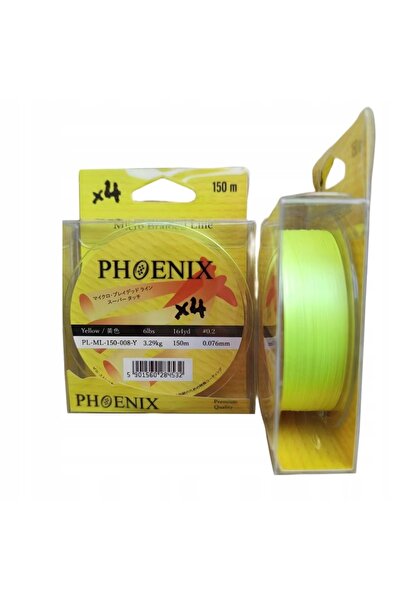 Other Împletitură Phoenix x4 rotundă GALBEN FLUO 0.08 mm - 150 m