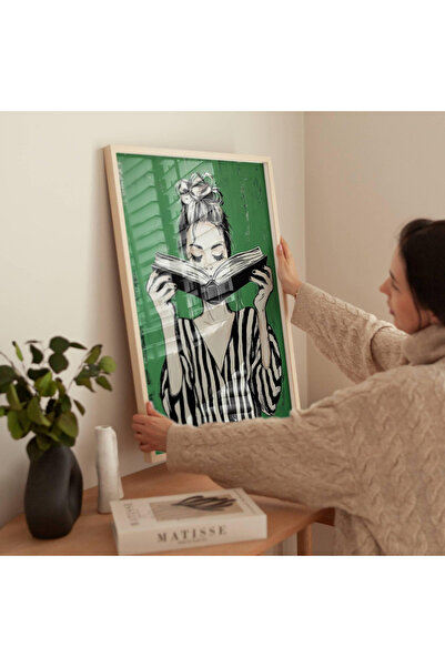 Tuba Decor Tablo dintr-o singură bucată cu rame din lemn pentru sufragerie, s...