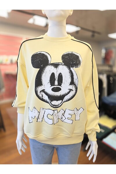 DOLCE QUEEN سويت شيرت نسائي مطبوع عليه ميكي