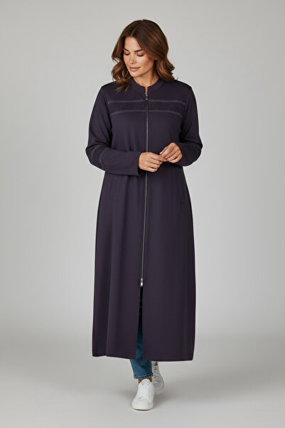 ECE GİYİM Women's Seasonal Hat with Front Zipper and Patterned Pockets