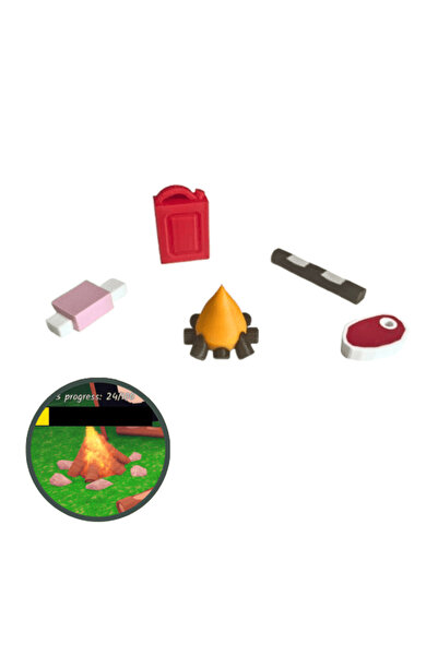 Lulu's Prints Set of 5 accessories from 99 nights in the forest, Roblox, multicolor, plastic, 3D printed