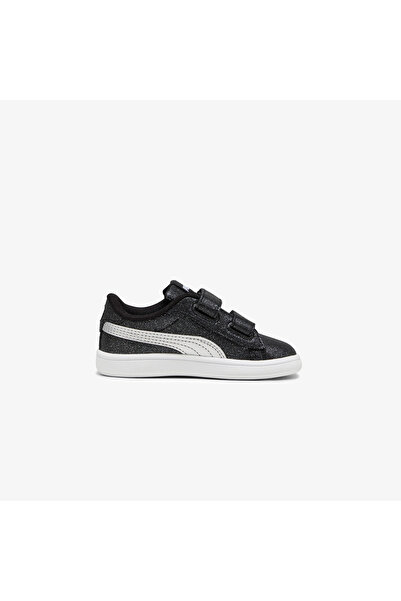 Puma Smash 3.0 Glit Glam V In Çocuk Siyah Spor Ayakkabı