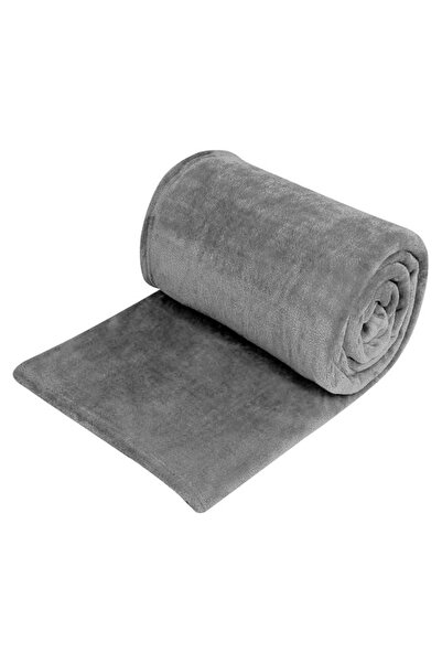 ELITECOMMERCEMARKET Grey Velvet Blanket 220x150cm