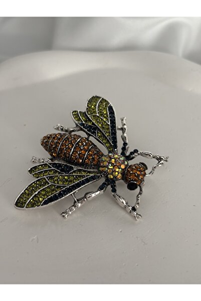 SY ACCESSORIES Arı Figürlü Zarif Taşlı Broş