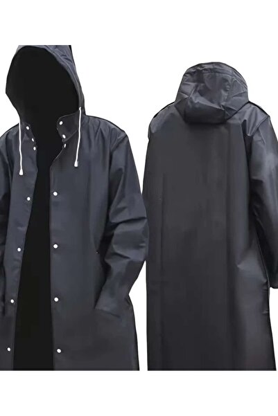 ÇEÇEN HOME Μακρυμάνικο με κουκούλα Raincoat Μαύρο Κατάλληλο για Υπαίθρια Πεζοπορία, Ψάρεμα και Κάμπινγκ