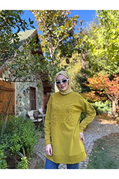 Moodbasic Embroidered Stone-Set Tencel Tunic
