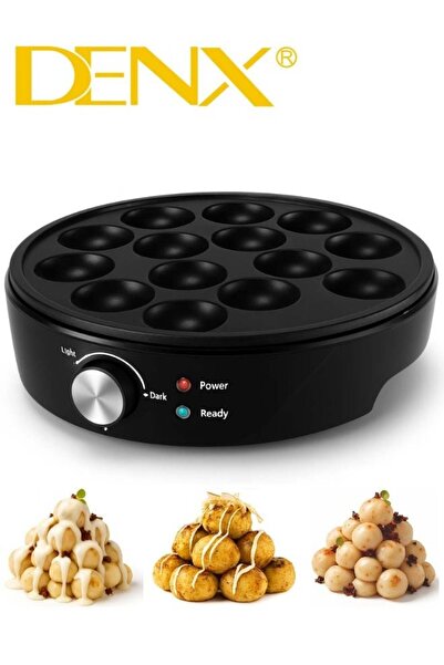 Denx DX3412 Mini Dutch Pancake and Ball Snack Maker – Versatile Electric Pan for Pancakes,