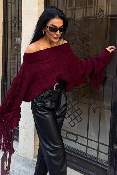 Lijuri Pulover Aidan cu decolteu cu ciucuri 1276-15 R1-K-K2