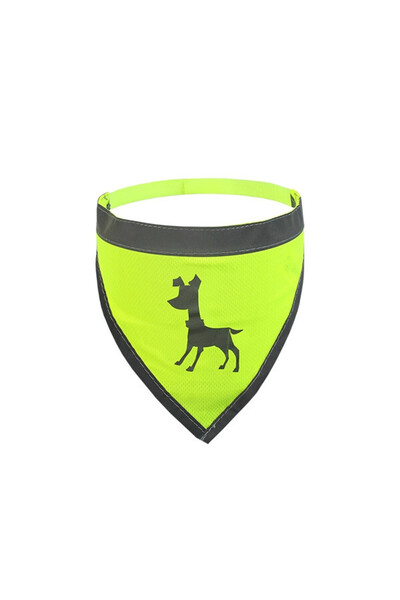 ALCOTT وشاح كلب مرئي (كبير - أصفر نيون)