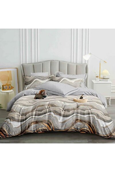 Pucioasa Double bed linen – 6 pieces, Fashion Casa, reversible model (two-sided)