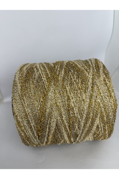 Pİ Yarn خيط حياكة من القطن الأكريليك اللامع باللون الذهبي