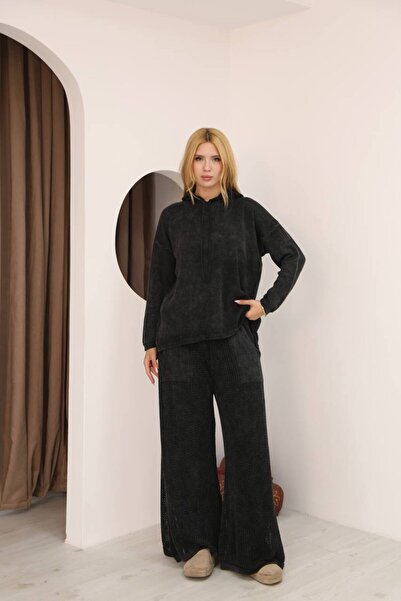 AYASOFYA OTANTIK Set de 2 piese pentru femei, din bumbac vintage, cu bluză ne...