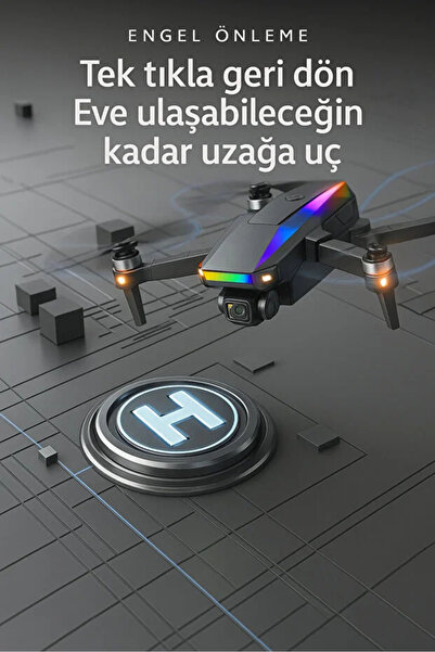 WİRKMARKT S5 Pro 4K Drone, Uzun Uçuş süresi, 360 derece engel algılama uyumlu ÇANTA HEDİYELİ (+14 YAŞ)