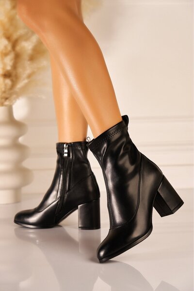 Joana Ghete de damă din piele cu căptușeală din fleece