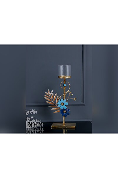 Sembol METAL BÜYÜK YAPRAK ŞAMDAN-40 CM