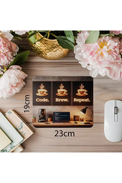 Wisdom Rain Mouse Pad cu slogan de cod sub configurație Espresso - 19x23 cm 2...