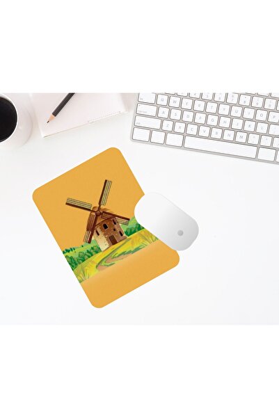 FenerciHediyelik لوحة ماوس مستطيلة من Wind Mill مع مسند للمعصم