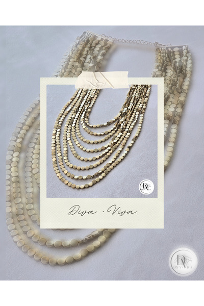 DivaViva Glow Harmony Pul Detay Çoklu Kadın Kolye (KOD-336)