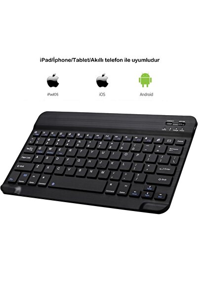 DUHALINE Apple iPad A16 11" Tablet Için Uyumlu Slim Şarjlı Bluetooth Klavye Ve Mouse Seti