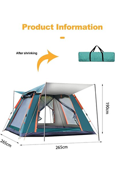 Generic Instant Camping Tent | Person Capacity, Screen Windows, Cross-Wound Poles