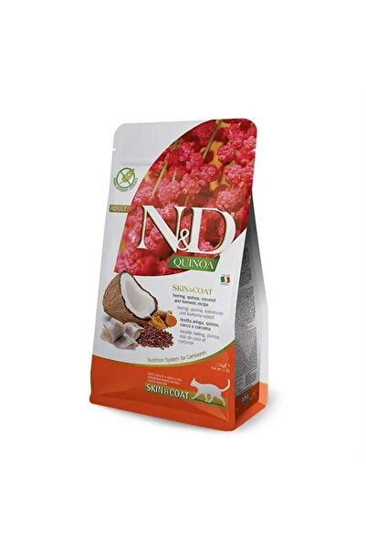 Farmina ND Quinoa Skin & Coat Tahılsız Ringa Balıklı Yetişkin Kedi Maması 1,5 Kg