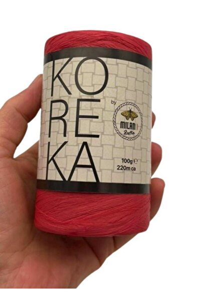 angel çanta aksesuar Koreka Raffia Red Color