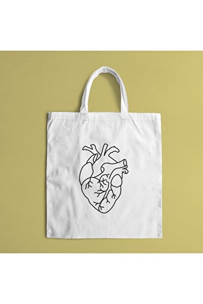 FenerciHediyelik Heart Printed Shoulder Bag