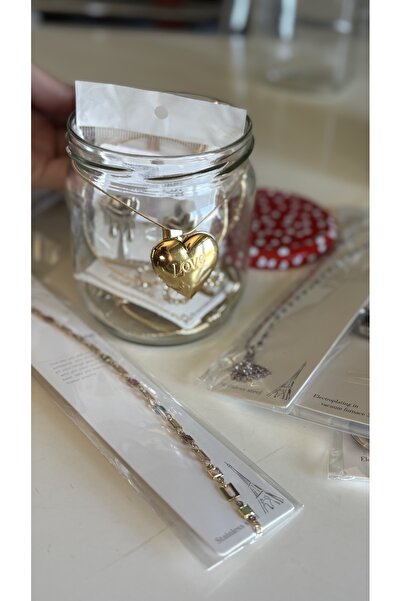 Aurabellaa Aura Bella Takı Kavanozu Çelik 5 Li Manifest kartlı +hediyeli