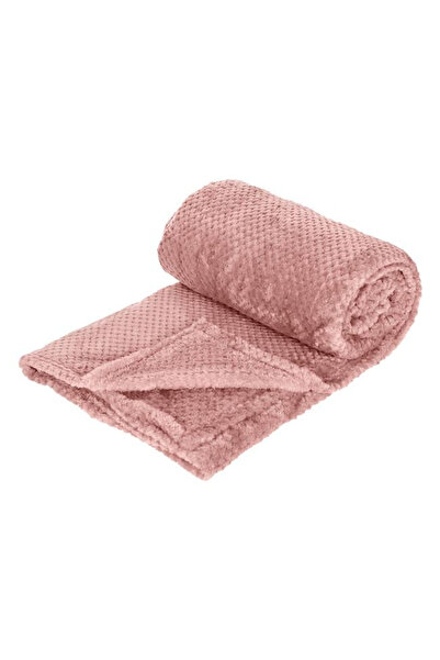 ELITECOMMERCEMARKET Velvet Blanket Powder Pink PopCorn 220x150cm