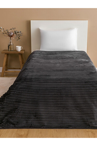 LC Waikiki Alita City Farkıyla Lcw Home Anthracite Patterned Single Blanket 1...