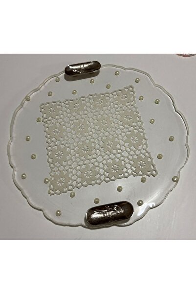 Pelince Lace Transparent Epoxy Tray Series (Handcrafted Lace Detail - 30 cm)