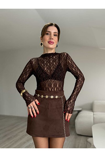 YK FASHION Φορμάκι με δαντέλα με ζιβάγκο