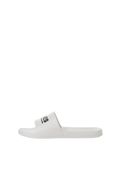 Jack & Jones شعار العلامة التجارية الرجالية، نعل مريح، مظهر أنيق، شبشب أبيض ل...