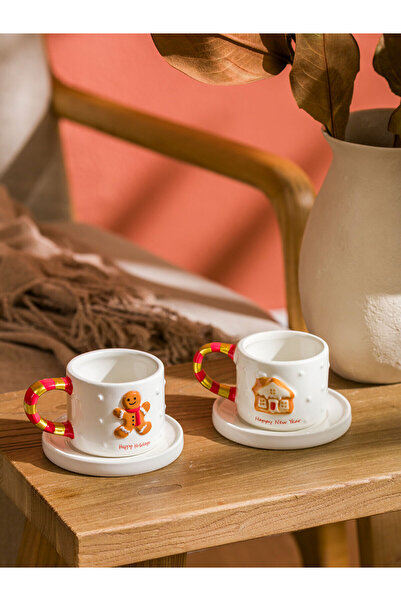 LC Waikiki Azestrend New Season 2-Person Porcelain Coffee Cup Set 90 ml