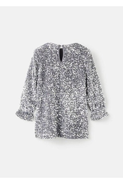 MANGO Baby Uzun kollu payetli elbise