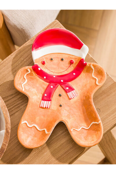 LC Waikiki Peak New Season Snowman Figured Ceramic Snack Bowl 25 cm