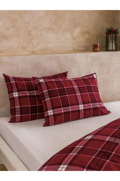 LC Waikiki Vizyon New Season Plaid Patterned Double Duvet Cover Set