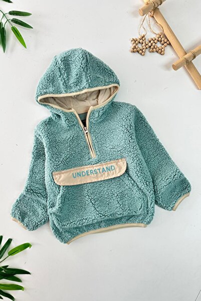 Minigimin Cicileri Hanorac unisex pentru copii din fleece cu detaliu de buzun...