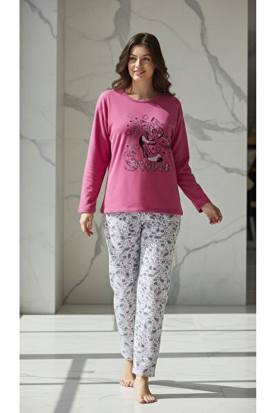 trendlina Set de pijamale duble de iarnă din bumbac