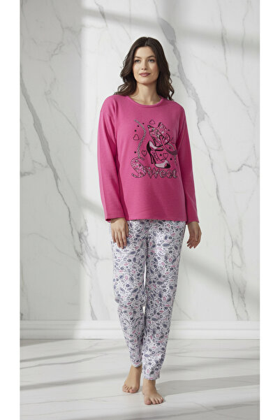 trendlina Bavlněná zimní dvoudílná pyžamová souprava