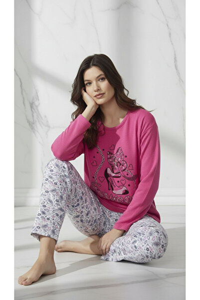 trendlina Bavlněná zimní dvoudílná pyžamová souprava