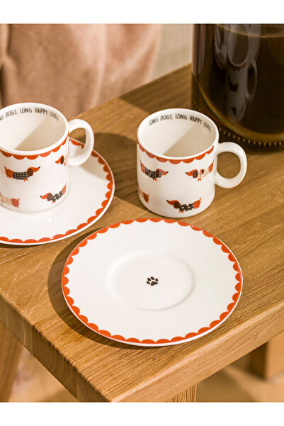 LC Waikiki Vizyon New Season 2-Piece Porcelain Coffee Cup Set 90 ml