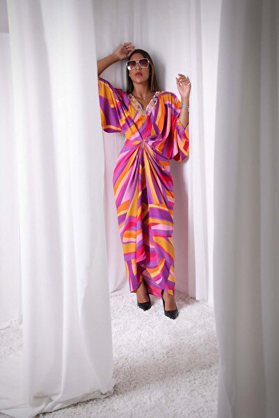 ECSTACY COUTURE Huescape kaftan dress