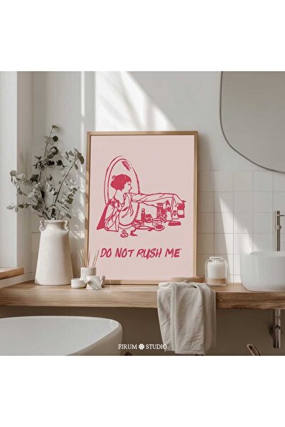 NinaStore "Beni Acele Ettirme" İndirilebilir Sanat Baskısı/ Pembe ve Kırmızı ...